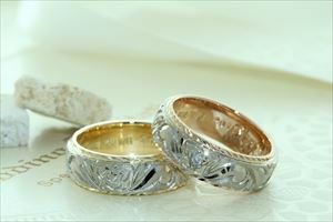 PT900・K18クロスダイヤリング | 婚約指輪、結婚指輪のオーダーメイド 